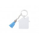 Acrylic Keyring W/ Blue Tassel (House, 5*5*0.4cm)(10/pack)